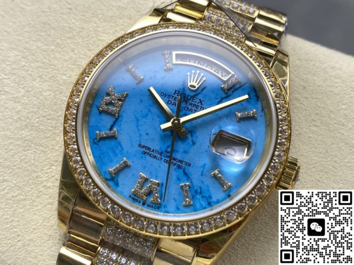 Replica Rolex Day-Date m128348rbr-0038 8+ Factory Blue Dial - Image 4