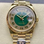 Replica Rolex Day-Date 118238 8+ Factory Green Dial with Diamonds