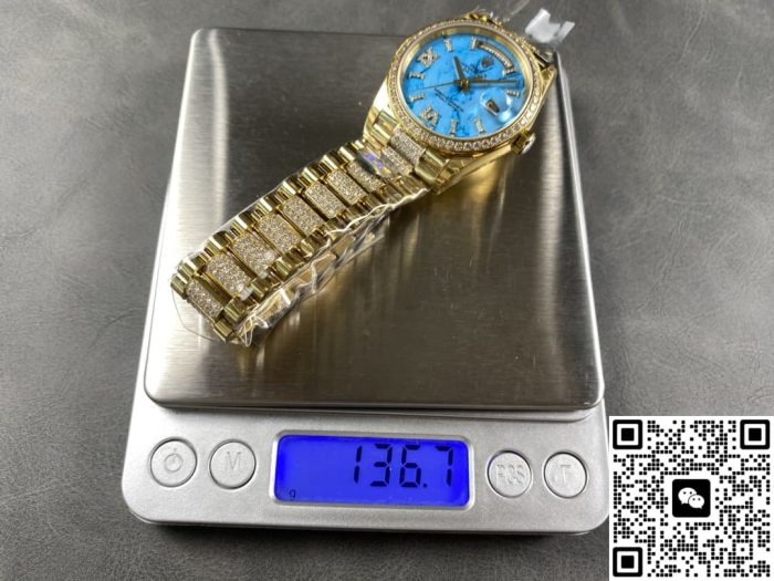 Replica Rolex Day-Date m128348rbr-0038 8+ Factory Blue Dial - Image 11