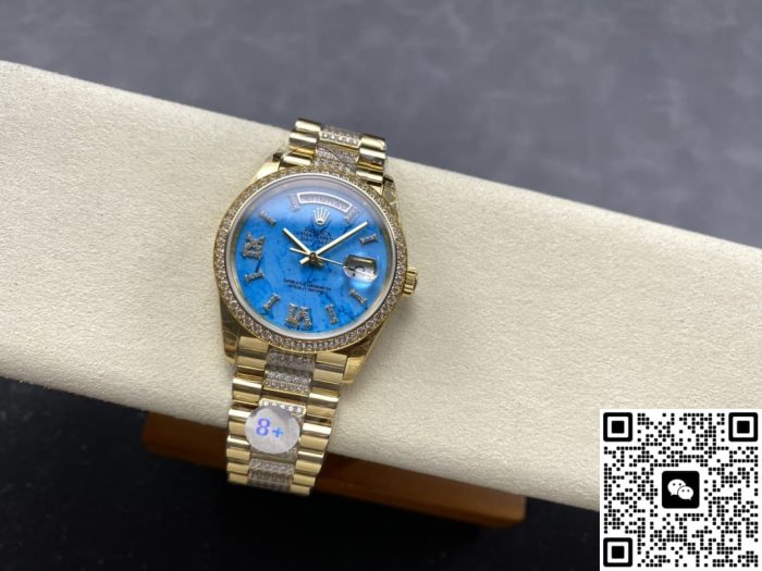 Replica Rolex Day-Date m128348rbr-0038 8+ Factory Blue Dial - Image 12