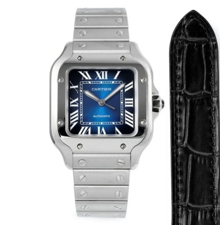 Replica Cartier Santos WSSA0063 BV Factory Gradient blue dial