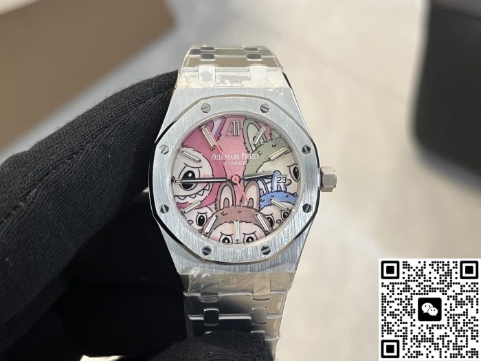 Replica Audemars Piguet Royal Oak Labubu collaboration OMF Factory Patterned dial - Image 3