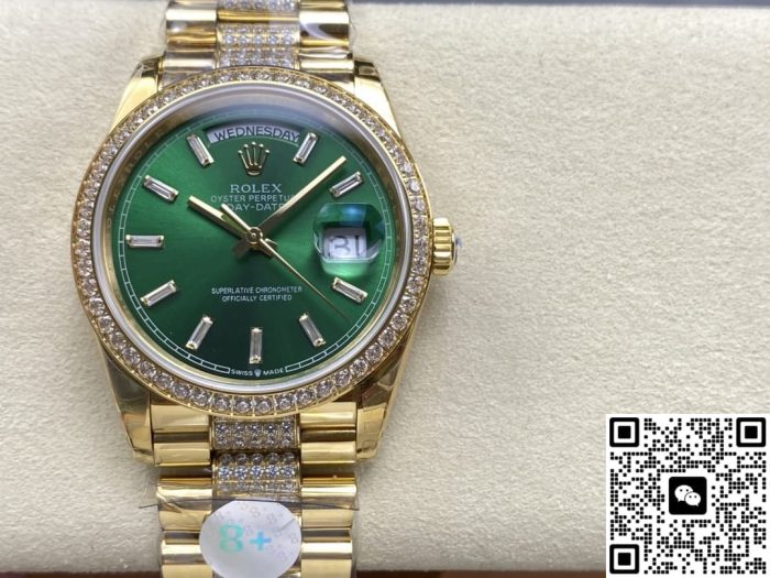Replica Rolex Day-Date m128348rbr-0079 8+ Factory Bright green dial - Image 2
