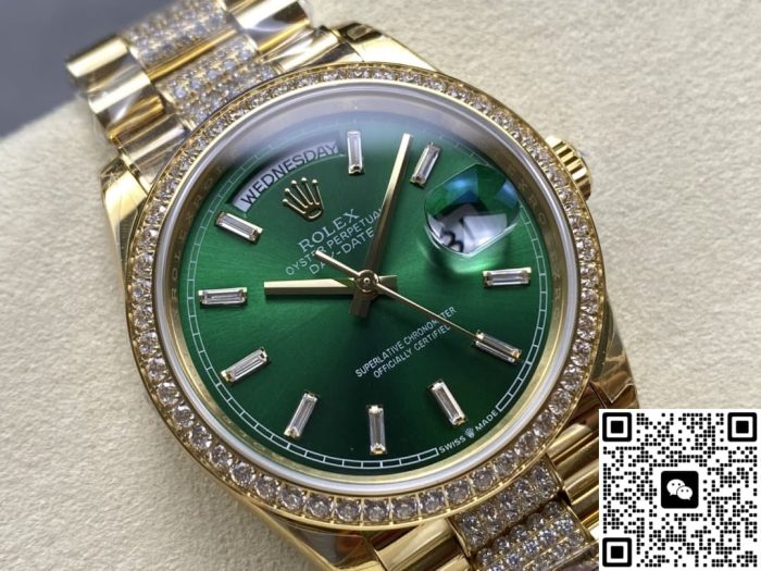 Replica Rolex Day-Date m128348rbr-0079 8+ Factory Bright green dial - Image 3