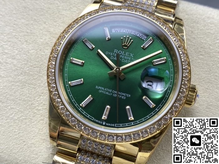 Replica Rolex Day-Date m128348rbr-0079 8+ Factory Bright green dial - Image 4