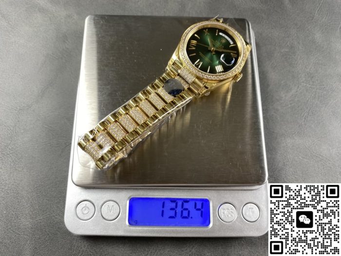 Replica Rolex Day-Date m128348rbr-0069 8+ Factory Gradient green - Image 9