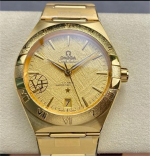 Replica Omega Constellation 131.50.41.21.99.001 V+ Factory V2 Gold strap