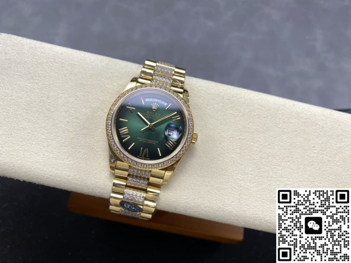 Replica Rolex Day-Date m128348rbr-0069 8+ Factory Gradient green - Image 12