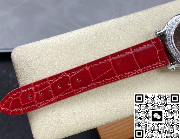 Replica Chopard HAPPY DIAMONDS 277473-5010 YF Factory Red strap - Image 9