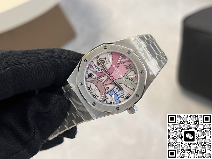 Replica Audemars Piguet Royal Oak Labubu collaboration OMF Factory Patterned dial - Image 6