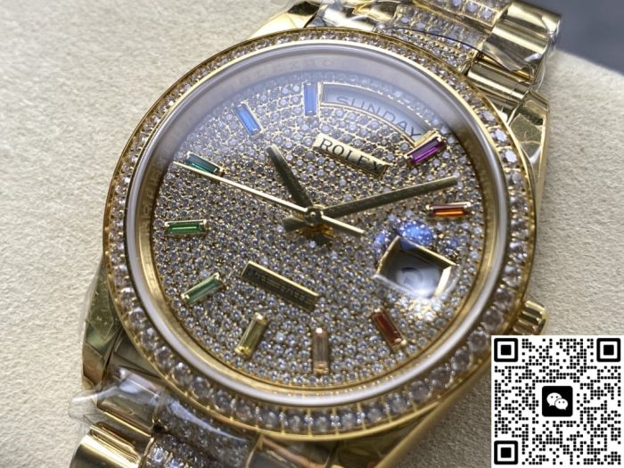 Replica Rolex Day-Date m128348rbr-0031 8+ Factory Diamond dial - Image 4