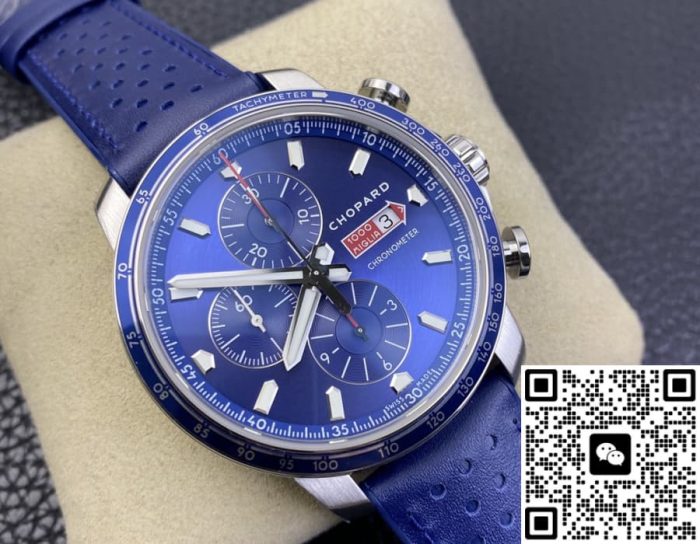 Replica Chopard MILLE MIGLIA 168571-3007 V7 Factory Calfskin leather strap - Image 3