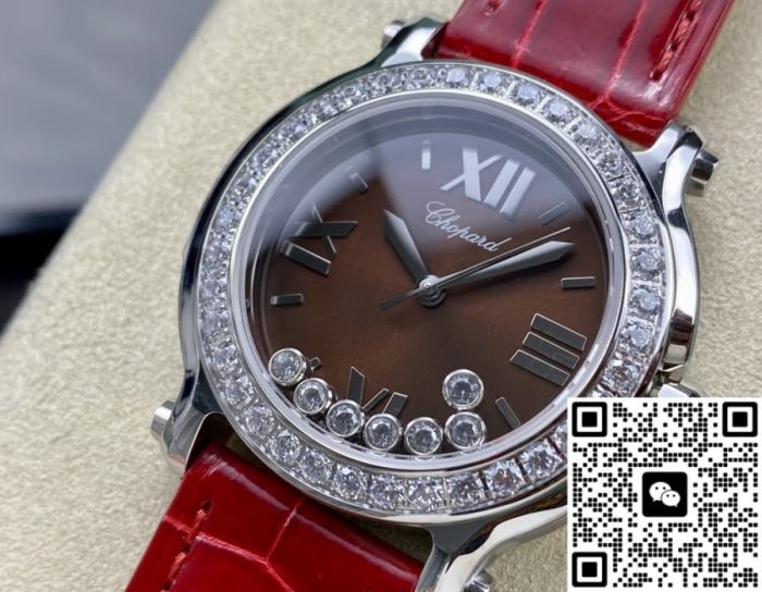 Replica Chopard HAPPY DIAMONDS 277473-5010 YF Factory Red strap - Image 4