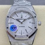 Replica Audemars Piguet Royal Oak 15454BC.GG.1259BC.01 APS Factory Silvery white dial - Image 11
