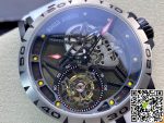Replica Roger Dubuis Excalibur RDDBEX0549 BBR Factory Tourbillon White Leather Strap - Image 3