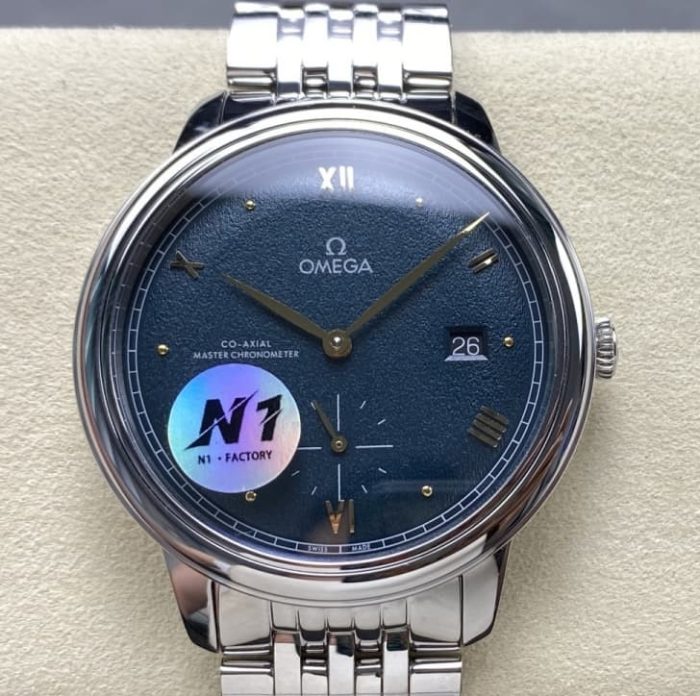 Replica Omega De Ville 434.10.41.20.10.001 N1 Factory Silver strap - Image 1