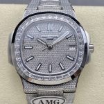 Replica Patek Philippe Nautilus 5791-10-G-010 AMG Factory Stainless steel bezel
