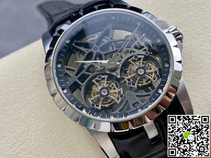 Replica Roger Dubuis Excalibur RDDBEX0396 YS Factory Black Leather Strap - Image 3