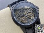 Replica Roger Dubuis Excalibur RDDBEX0364 YS Factory Tourbillon Black Leather Strap - Image 3