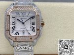 Replica Cartier Santos W2SA0030 AMG Factory Diamond bezel - Image 2