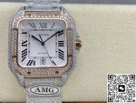 Replica Cartier Santos W2SA0030 AMG Factory Diamond bezel - Image 13