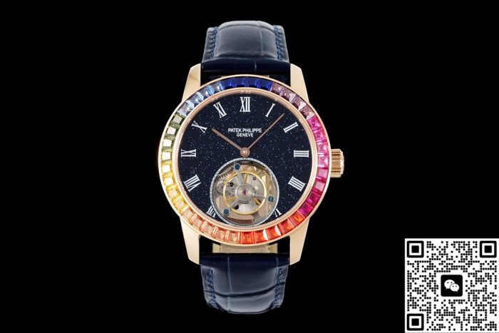 Replica Patek Philippe Tourbillon RMS Factory Dark blue strap - Image 2