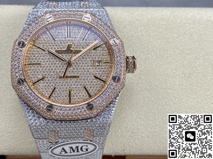 Replica Audemars Piguet Royal Oak 15400OR.021 AMG Factory Diamond dial - Image 2