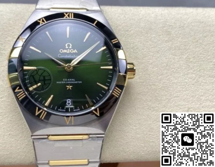 Replica OMEGA Constellation 131.23.41.21.10.001 V+ Factory Dark Green Strap - Image 2