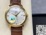 Replica Omega De Ville 424.53.40.20.02.002 N1 Factory Alligator leather strap - Image 13