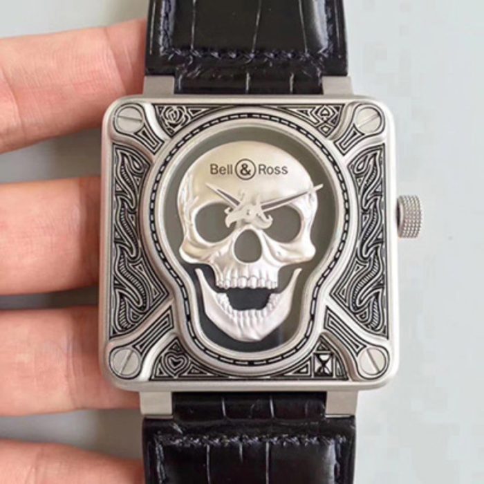 Replica Bell & Ross BR 01 Burning Skull Black Dial - Image 1
