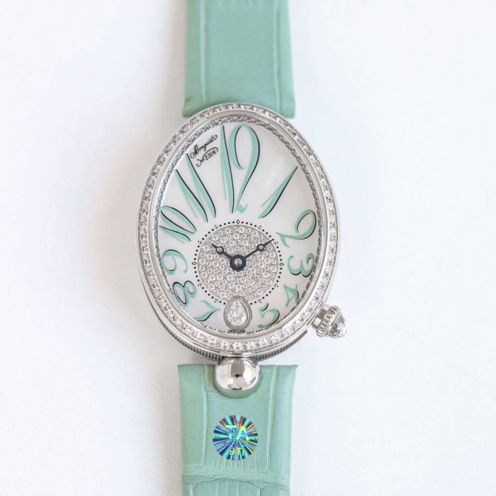 Replica Breguet Reine De Naples 8918BB-5D-964-D0 TA Factory Bean green - Image 1