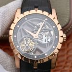 Replica Roger Dubuis Excalibur Skeleton Flying Tourbillon RDDBEX0392 Grey Skeleton Dial - Image 11