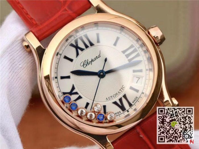 Replica Chopard Happy Sport Automatic 274808-5001 Rad 36MM YF Factory Rose Gold Diamonds - Image 6