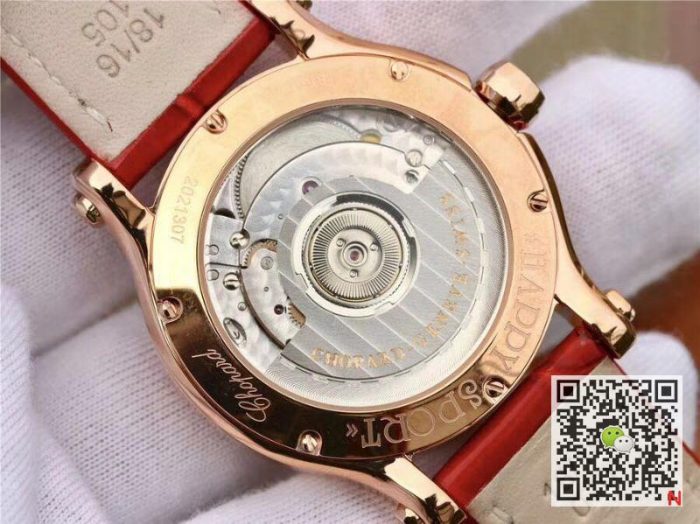 Replica Chopard Happy Sport Automatic 274808-5001 Rad 36MM YF Factory Rose Gold Diamonds - Image 8