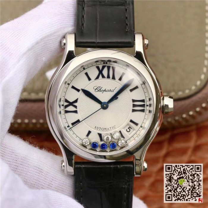 Replica Chopard Happy Sport Automatic 278559-3001 36MM YF Factory Stainless Steel Diamonds - Image 2
