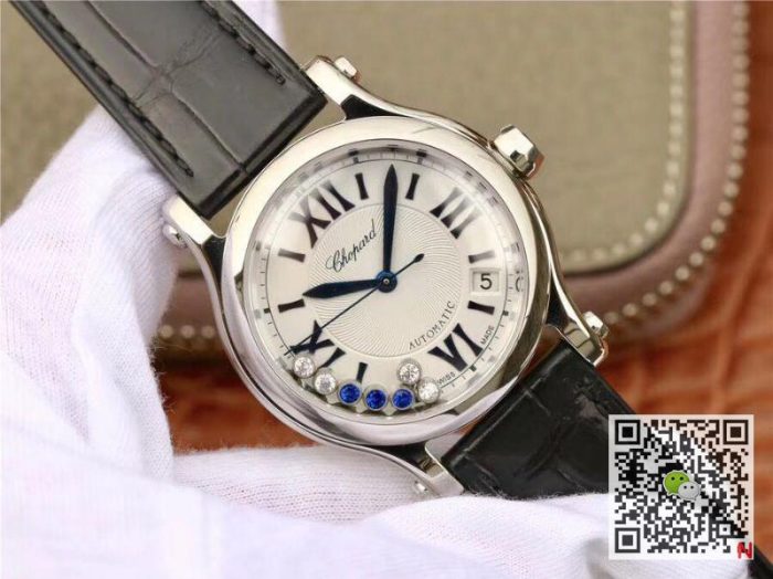 Replica Chopard Happy Sport Automatic 278559-3001 36MM YF Factory Stainless Steel Diamonds - Image 3