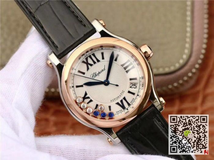 Replica Chopard Happy Sport Automatic 274808-5001 36MM YF Factory Rose Gold Diamonds - Image 3