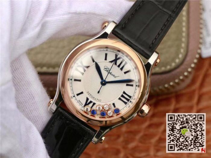 Replica Chopard Happy Sport Automatic 274808-5001 36MM YF Factory Rose Gold Diamonds - Image 4