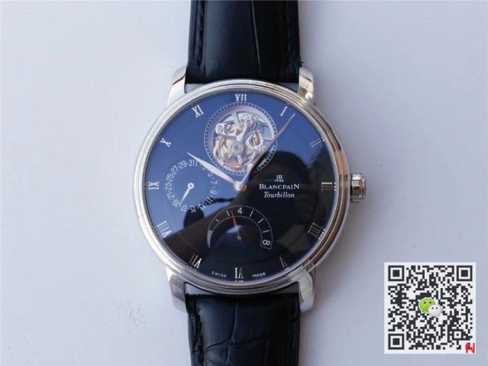 Replica Blancpain Villeret Tourbillon 8 Jours 6025-1542-55b JB Factory Black - Image 2