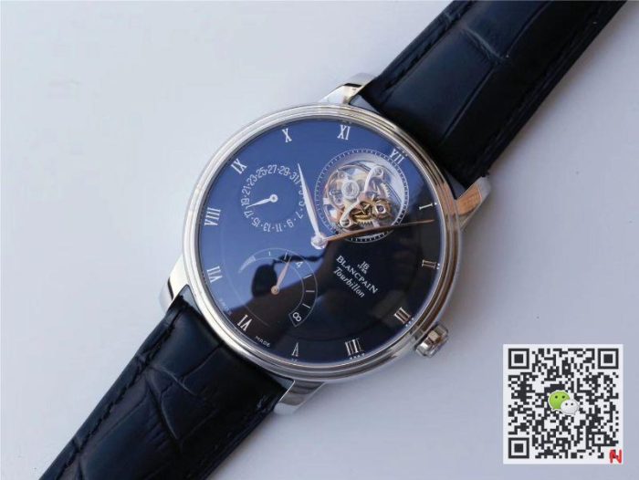 Replica Blancpain Villeret Tourbillon 8 Jours 6025-1542-55b JB Factory Black - Image 3