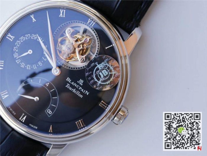Replica Blancpain Villeret Tourbillon 8 Jours 6025-1542-55b JB Factory Black - Image 6