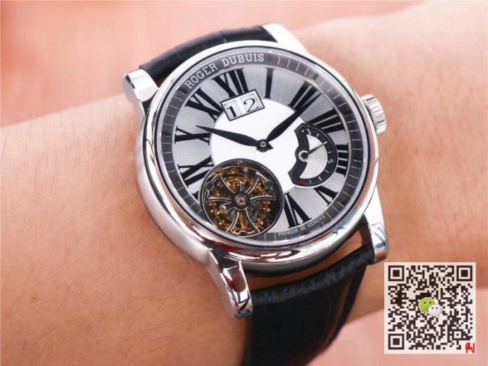 Replica Roger Dubuis Hommage Flying Tourbillon RDDBHO0568 JB Factory Black - Image 11