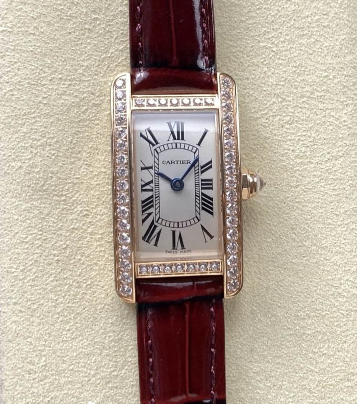 Replica Cartier Tank WJTA0026 8848 Factory Purple red strap - Image 1