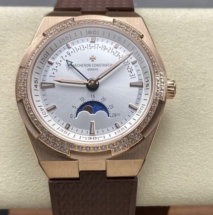 Replica Vacheron Constantin Overseas 4000V-B921 GR Factory Brown rubber