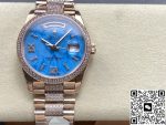 Replica Rolex Day-Date m128345rbr-0065 8+ Factory Turquoise dial - Image 2