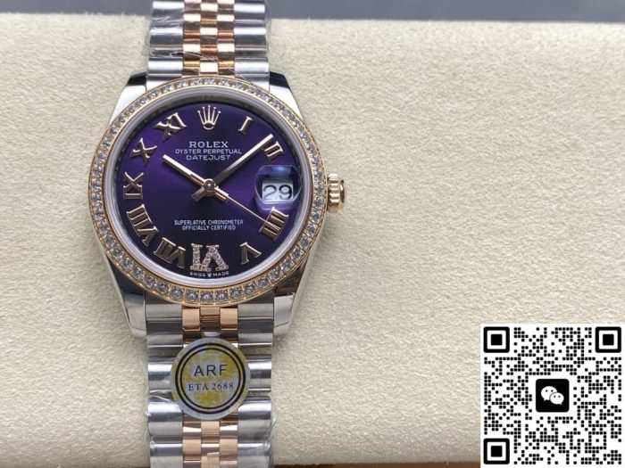 Replica Rolex Datejust m278381rbr-0020 AR Factory Eggplant Purple dial - Image 2