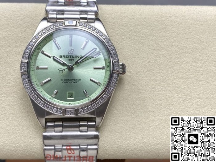 Replica Breitling Chronomat A10380591L1A1 BLS Factory Green Dial - Image 2