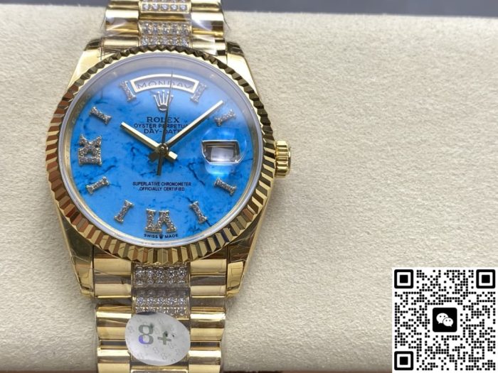 Replica Rolex Day-Date m128238-0072 8+ Factory Blue Dial - Image 2