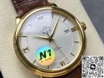 Replica Omega De Ville 424.53.40.20.02.002 N1 Factory Alligator leather strap - Image 3
