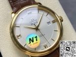 Replica Omega De Ville 424.53.40.20.02.002 N1 Factory Alligator leather strap - Image 14